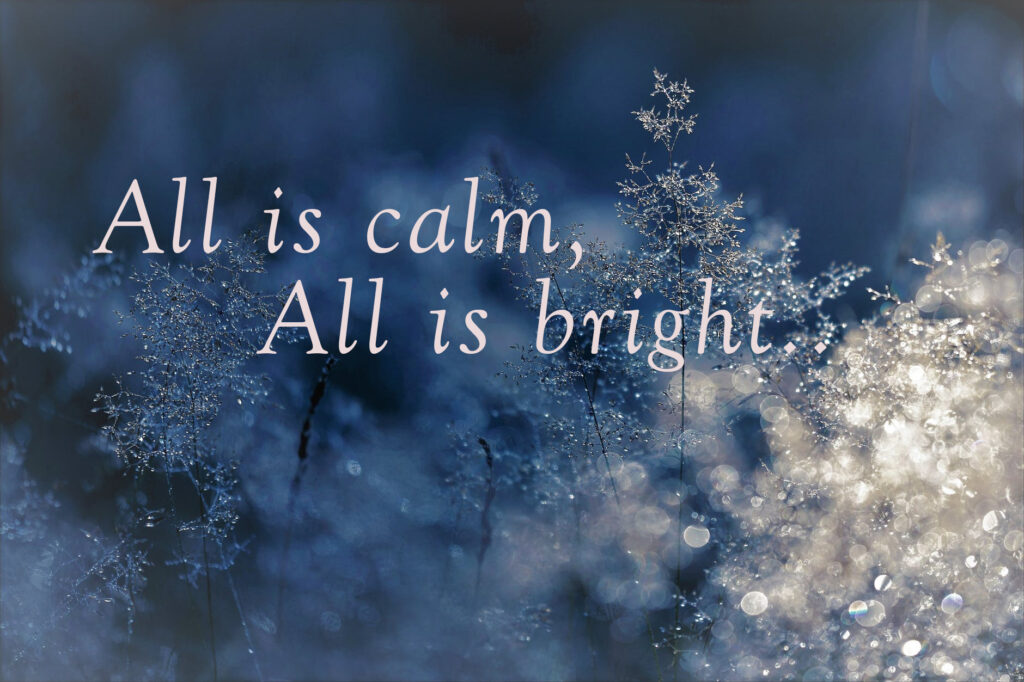 All is Calm text